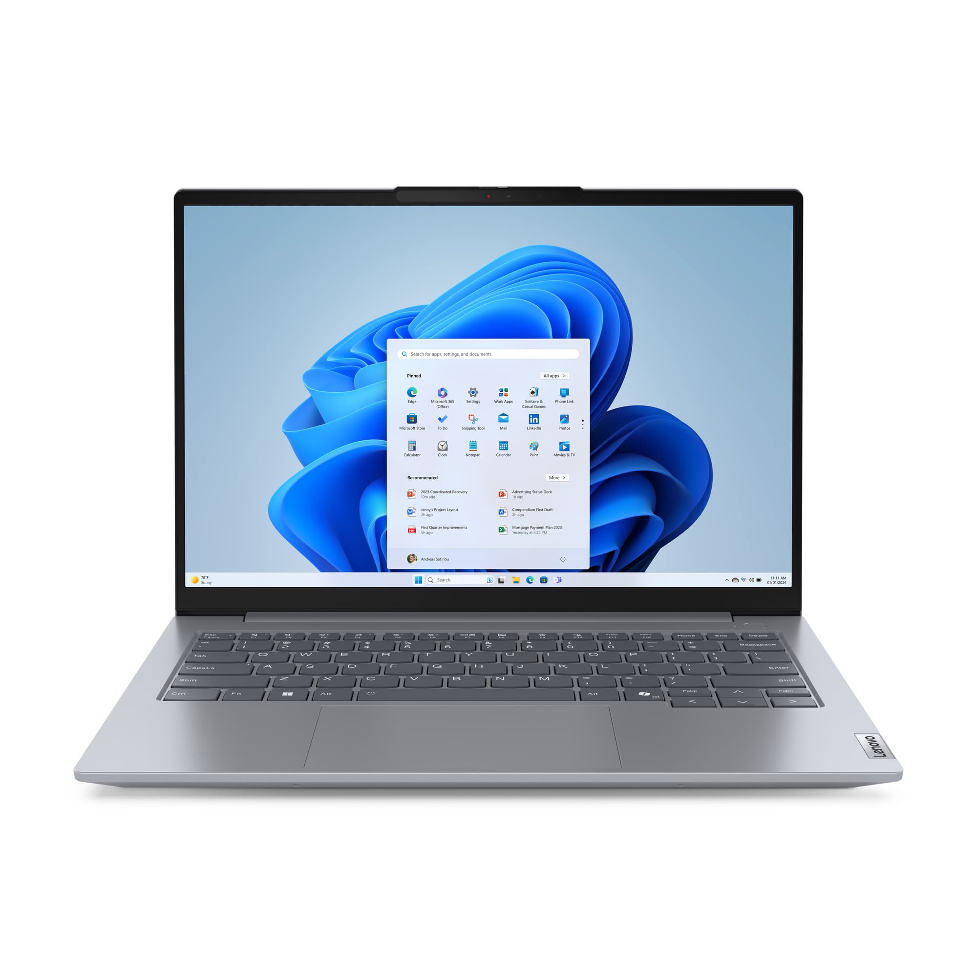 Lenovo Lenovo ThinkBook 14 Gen 7 ARP Ryzen™ 5 7535HS 512GB SSD 16GB 14" WUXGA (1920x1200) IPS WIN11 Pro ARCTIC GREY Backlit Keyboard FP Reader