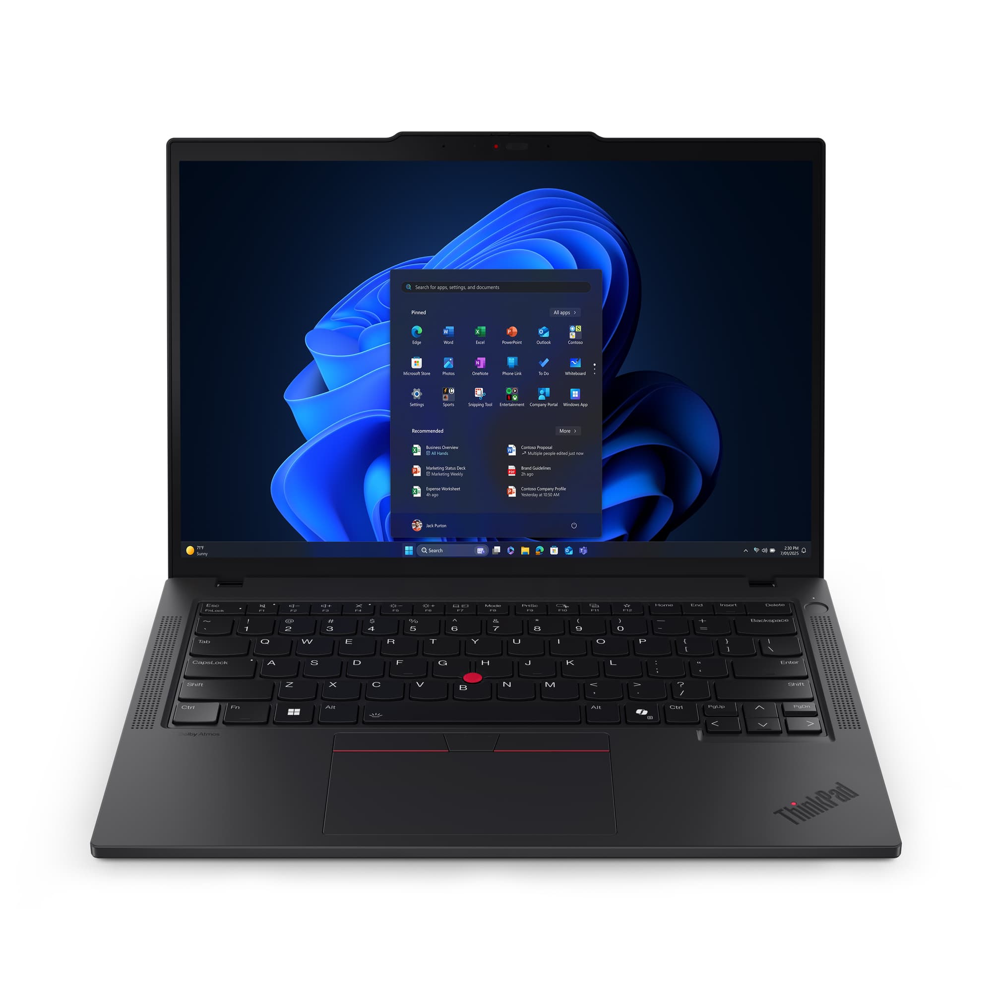 Lenovo Lenovo ThinkPad T14 Gen 6 Copilot+ Core™ Ultra 7 258V 512GB SSD 32GB 14" WUXGA (1920x1200) IPS WIN11 Pro IR Webcam BLACK Backlit Keyboard FP Reader