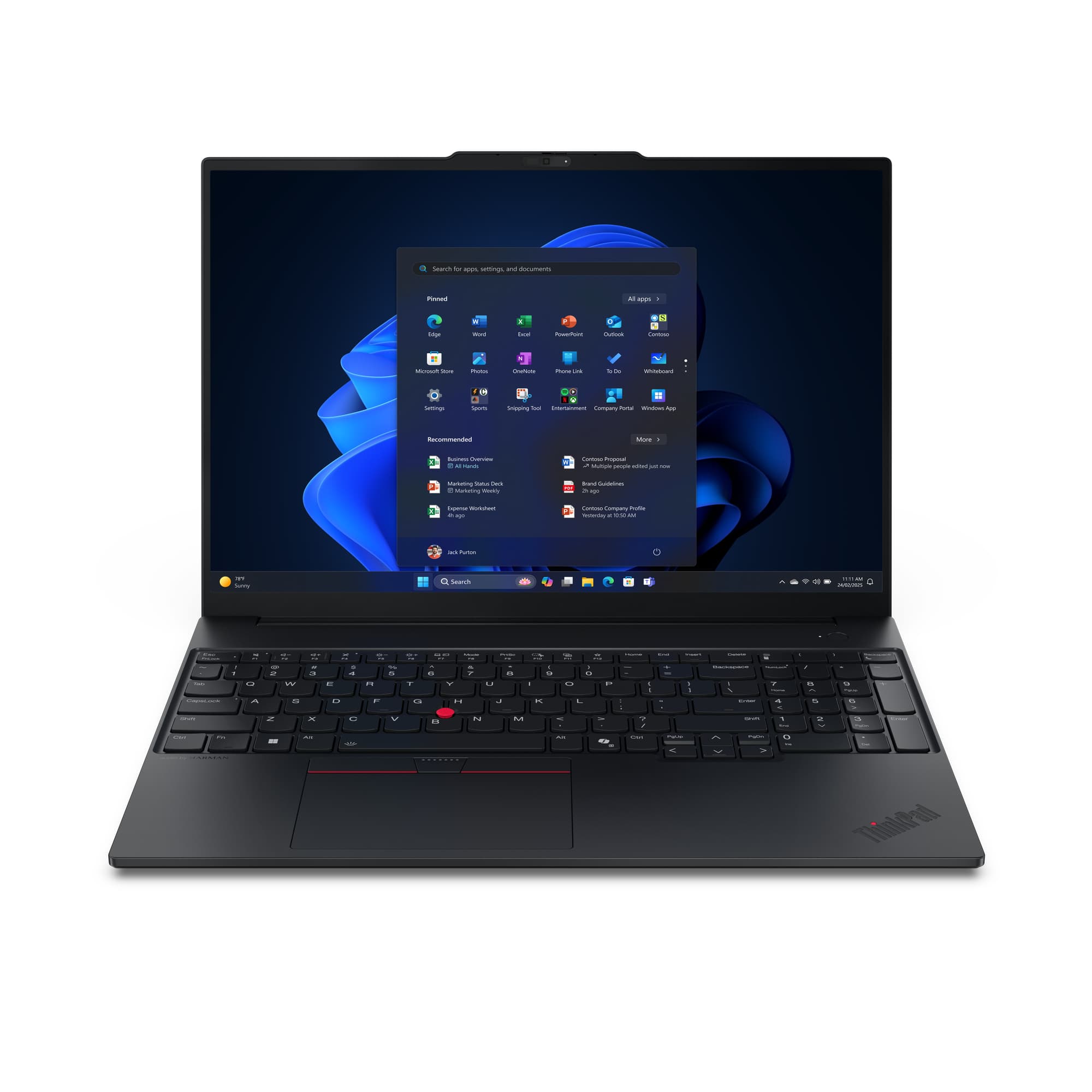 Lenovo Lenovo ThinkPad E16 Gen 3 Core™ 5 210H 512GB SSD 16GB 16" WUXGA (1920x1200) TOUCHSCREEN IPS WIN11 Pro IR Webcam BLACK Back lit Keyboard FP Reader