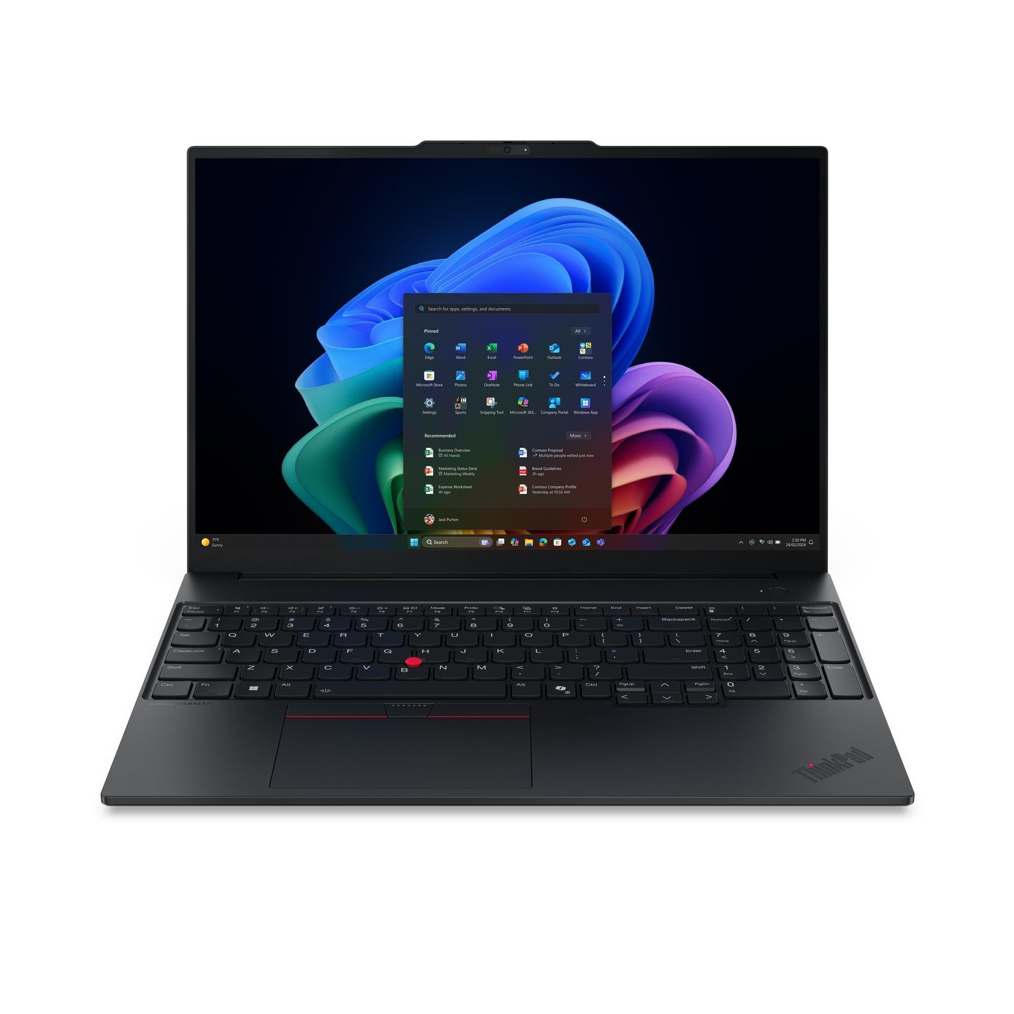 Lenovo Lenovo ThinkPad E16 Gen 4 Core™ Ultra 7 355 512GB SSD 16GB 16" (1920x1200) WIN11 Pro ECLIPSE BLACK Backlit Keyboard FP Reader