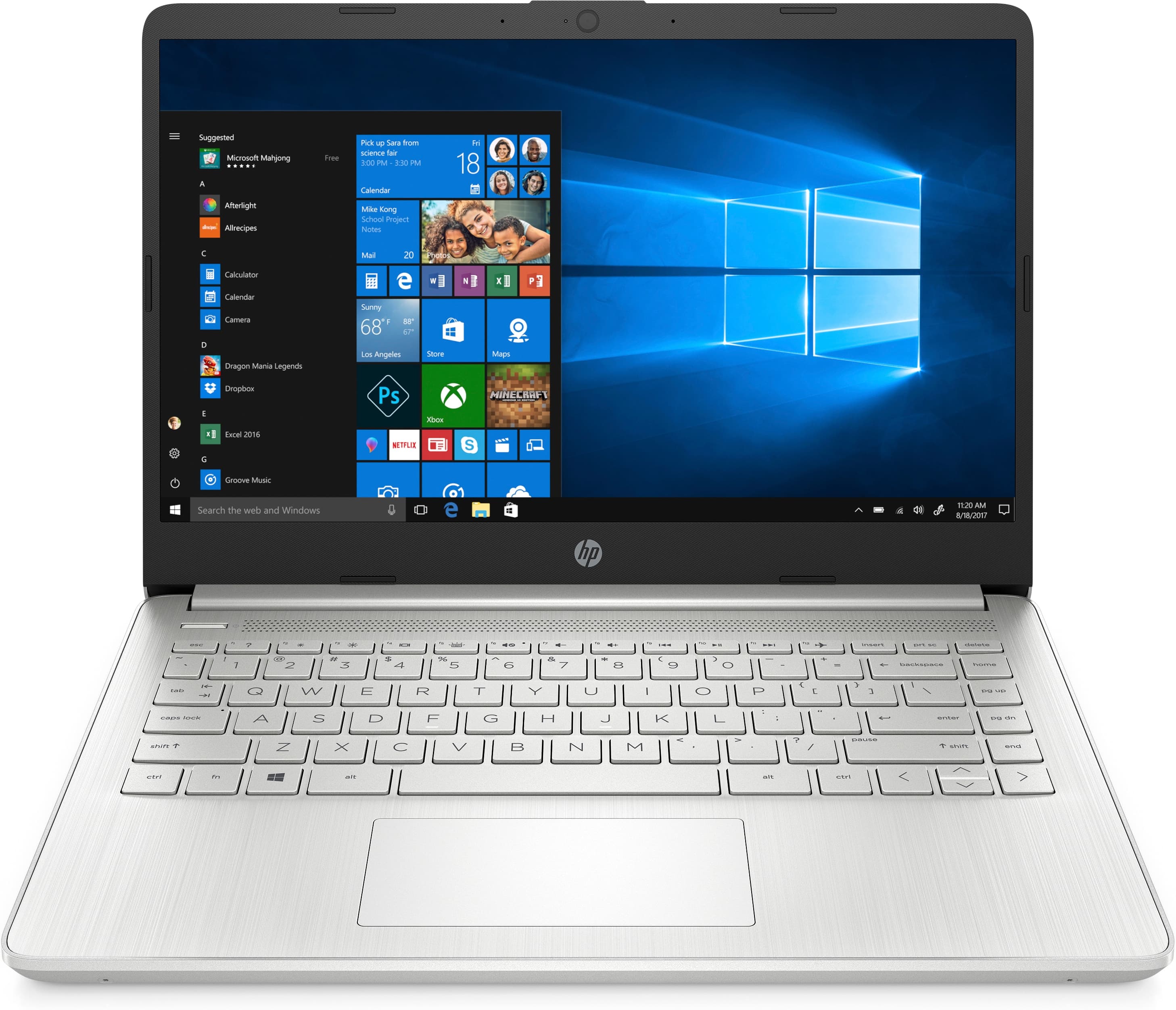 HP HP 14-DQ0003 Celeron® Dual-Core N4020 64GB eMMC 4GB 14" (1366x768) WIN10 PALE GOLD