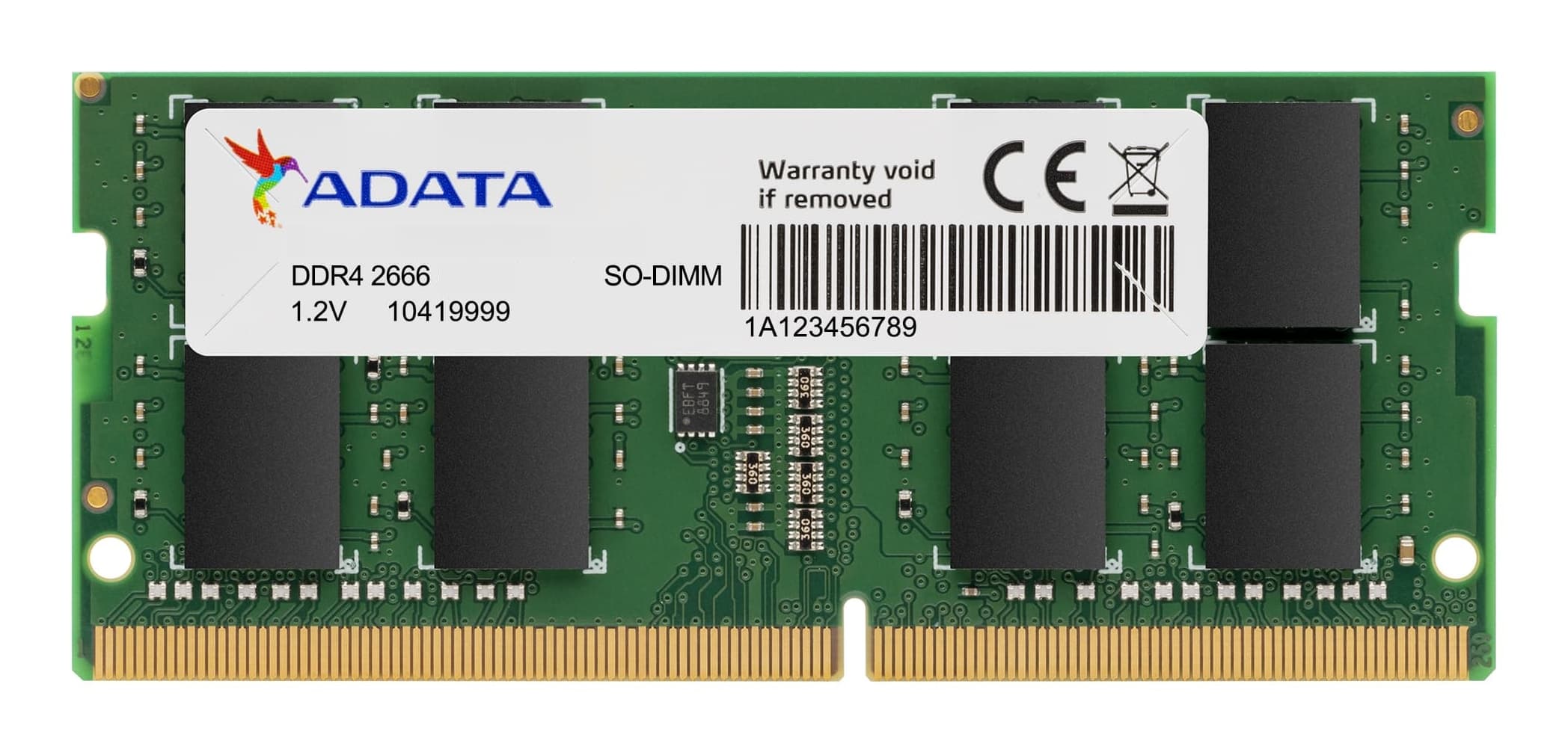ADATA ADATA 16GB DDR4 SO-DIMM 2666 MT/s CL19 Memory Module (Single Tray)
