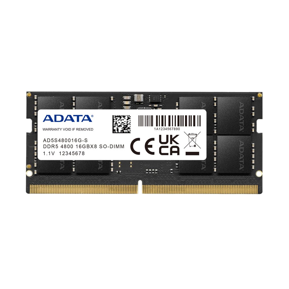 ADATA ADATA 16GB DDR5 SO-DIMM 4800 MT/s CL40 Memory Module (Single Tray)