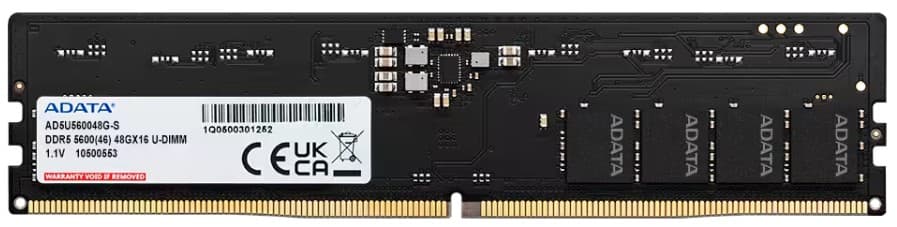 ADATA ADATA 48GB DDR5 U-DIMM 5600 MT/s CL46 Memory Module (Single Tray)