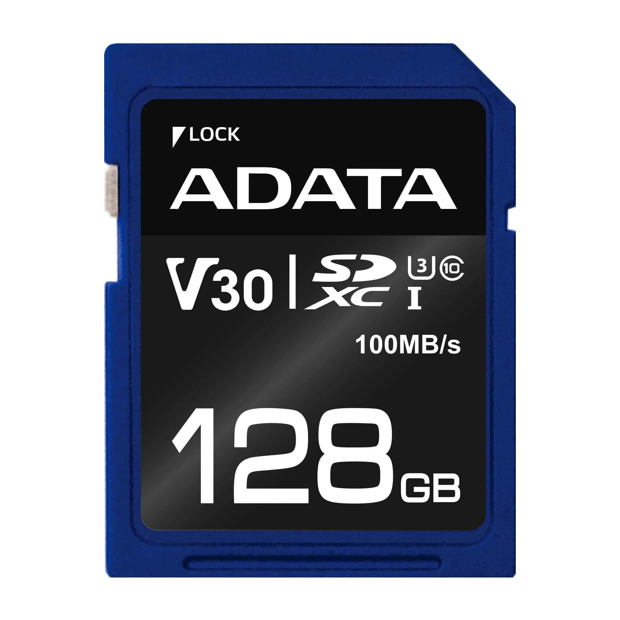 ADATA ADATA SDXC 128GB UHS-I U3 V30S Memory Card (Retail)