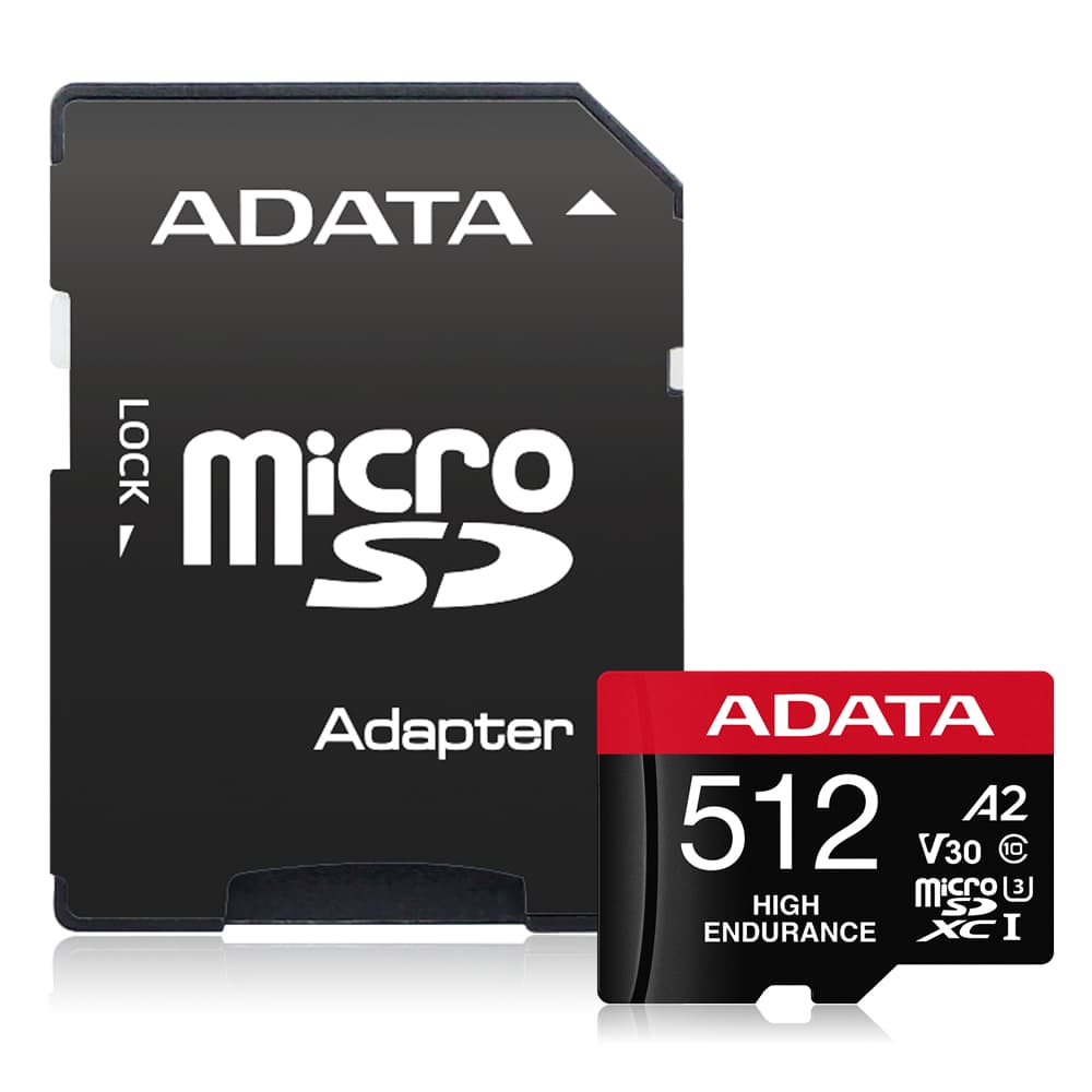 ADATA ADATA MICROSDXC 512GB UHS-I U3 V30S HIGH Memory Card (Retail with Adapter)