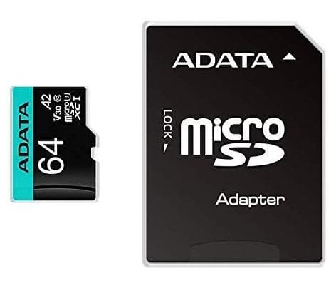 ADATA ADATA MICROSDXC 64GB UHS-I U3 V30S Memory Card (Retail with Adapter)