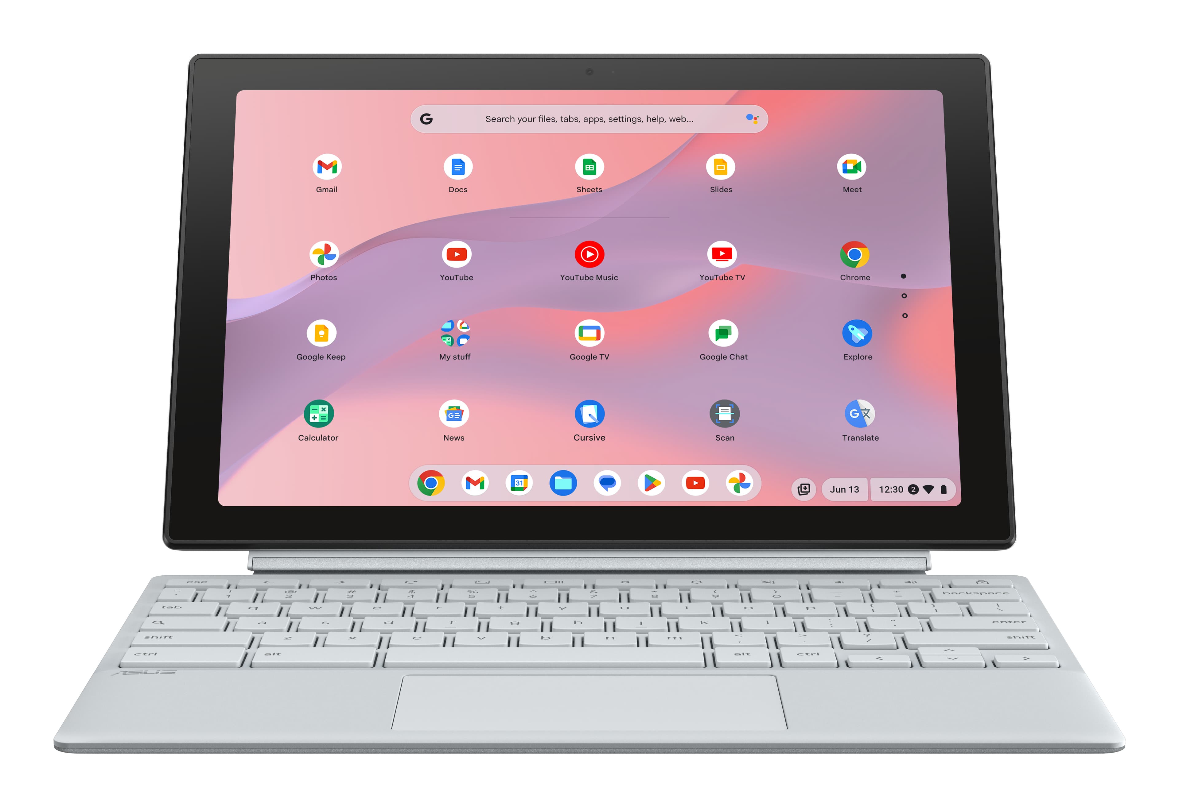Asus Asus Chromebook CM3001DM2A-WS88T-S Detachable MTK Kompanio 520 128GB SSD 8GB 10.5" WUXGA (1920x1200) TOUCHSCREEN ChromeOS 2 Cameras FOG SILVER MIL-STD 810H Detachable Keyboard