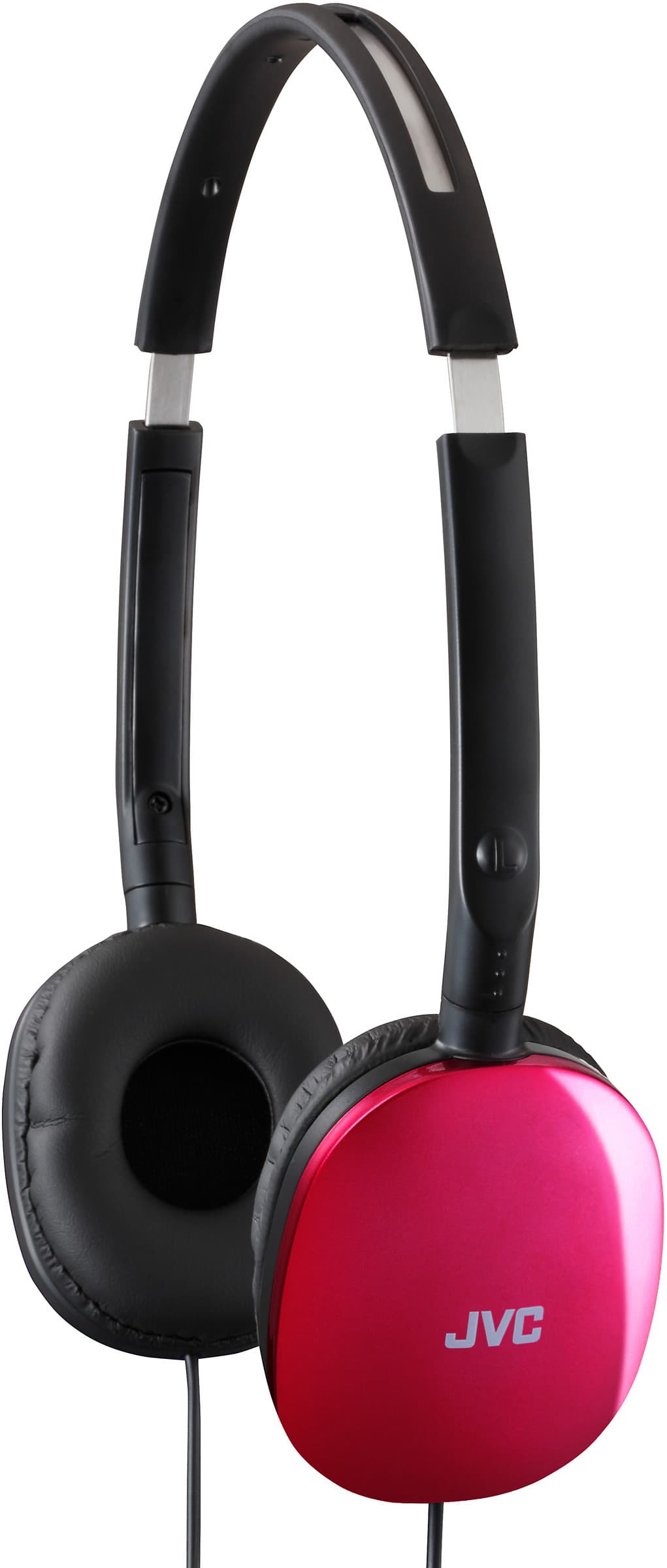 JVC JVC FLATS S160 On Ear Headphones with foldable earcups, stainless steel headband 30mm driver (Pink)