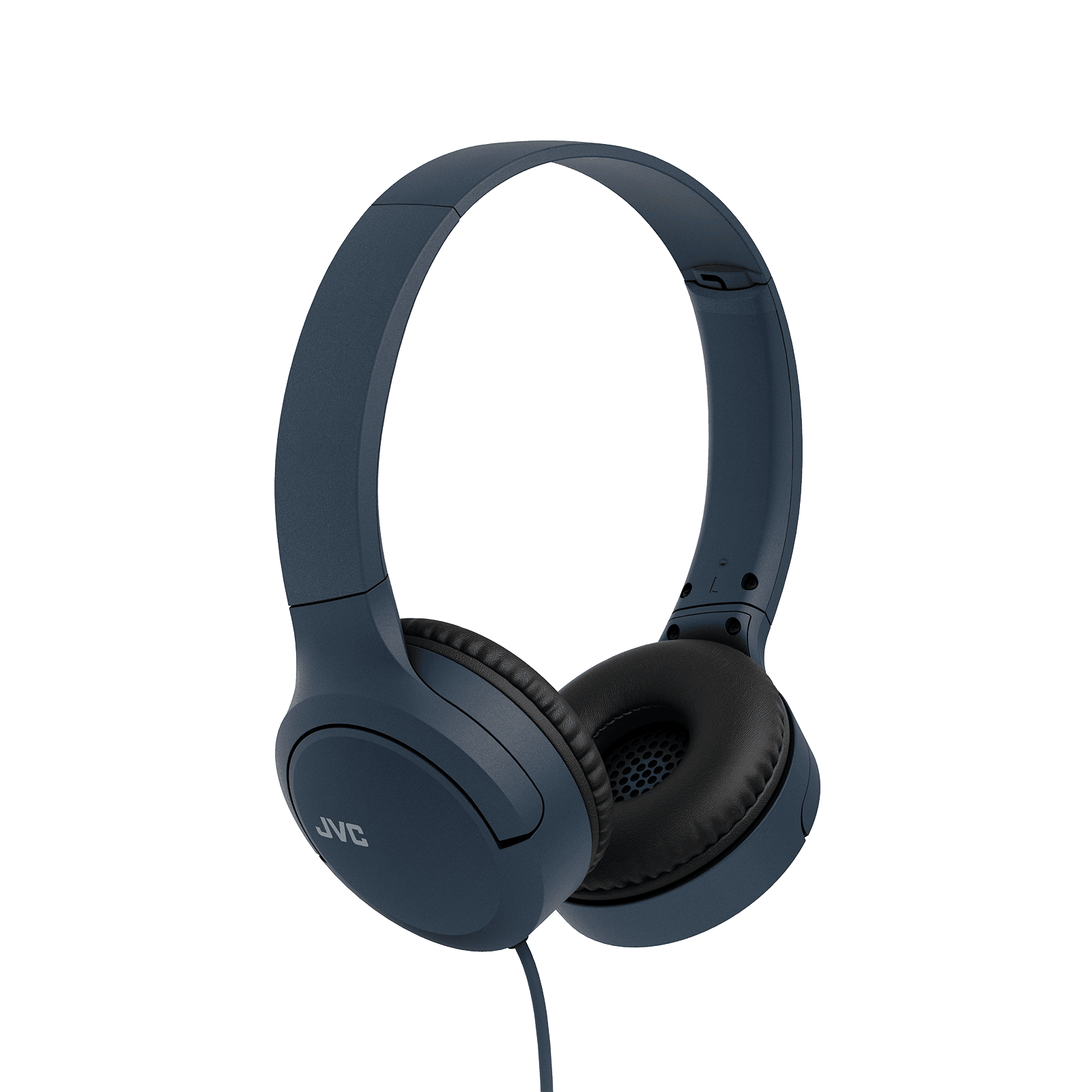 JVC JVC S33 Powerful Sound On-Ear Headphones with USB-C Low Latency Swivel earcups mic & remote (Blue)