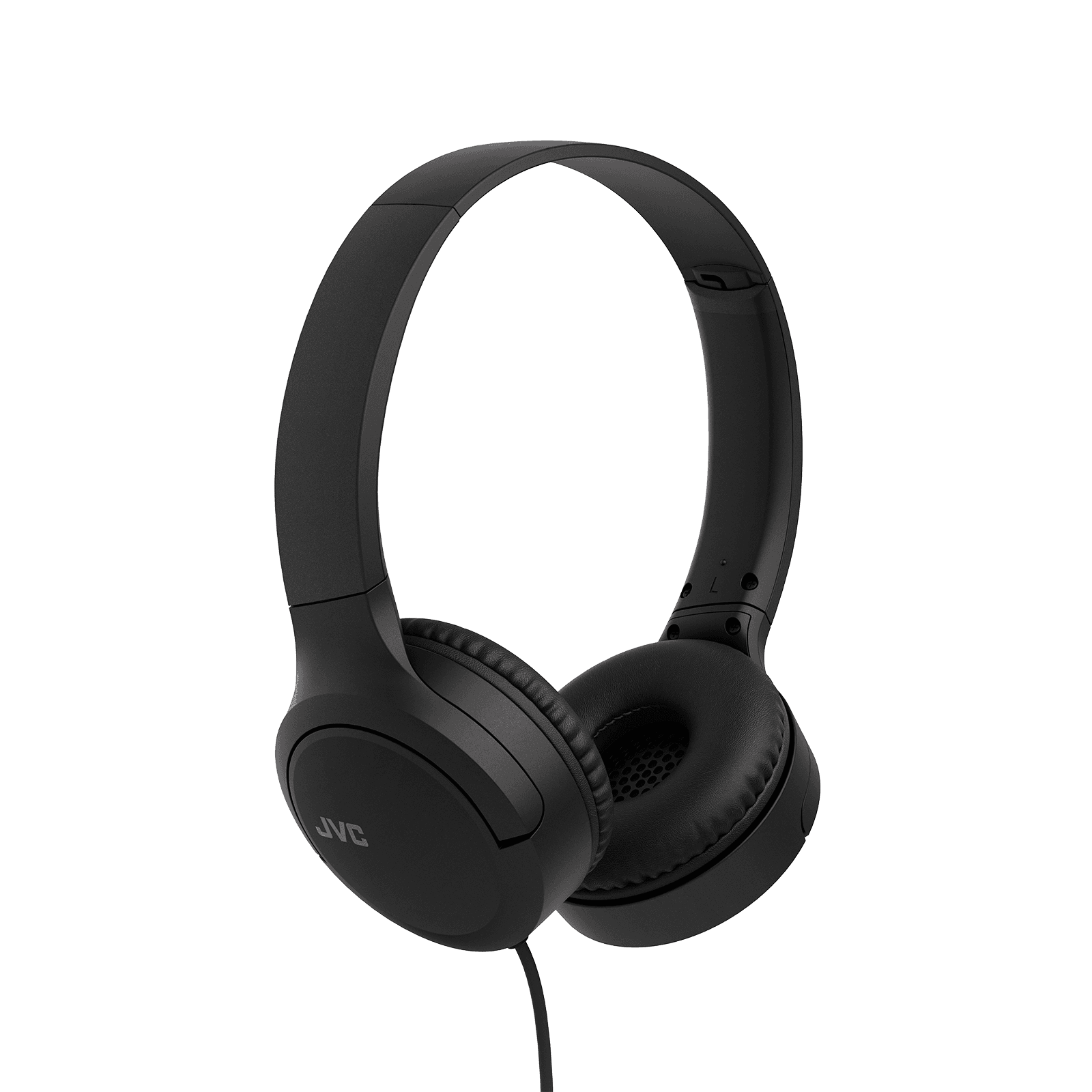 JVC JVC S33 Powerful Sound On-Ear Headphones with USB-C Low Latency Swivel earcups mic & remote (Black)