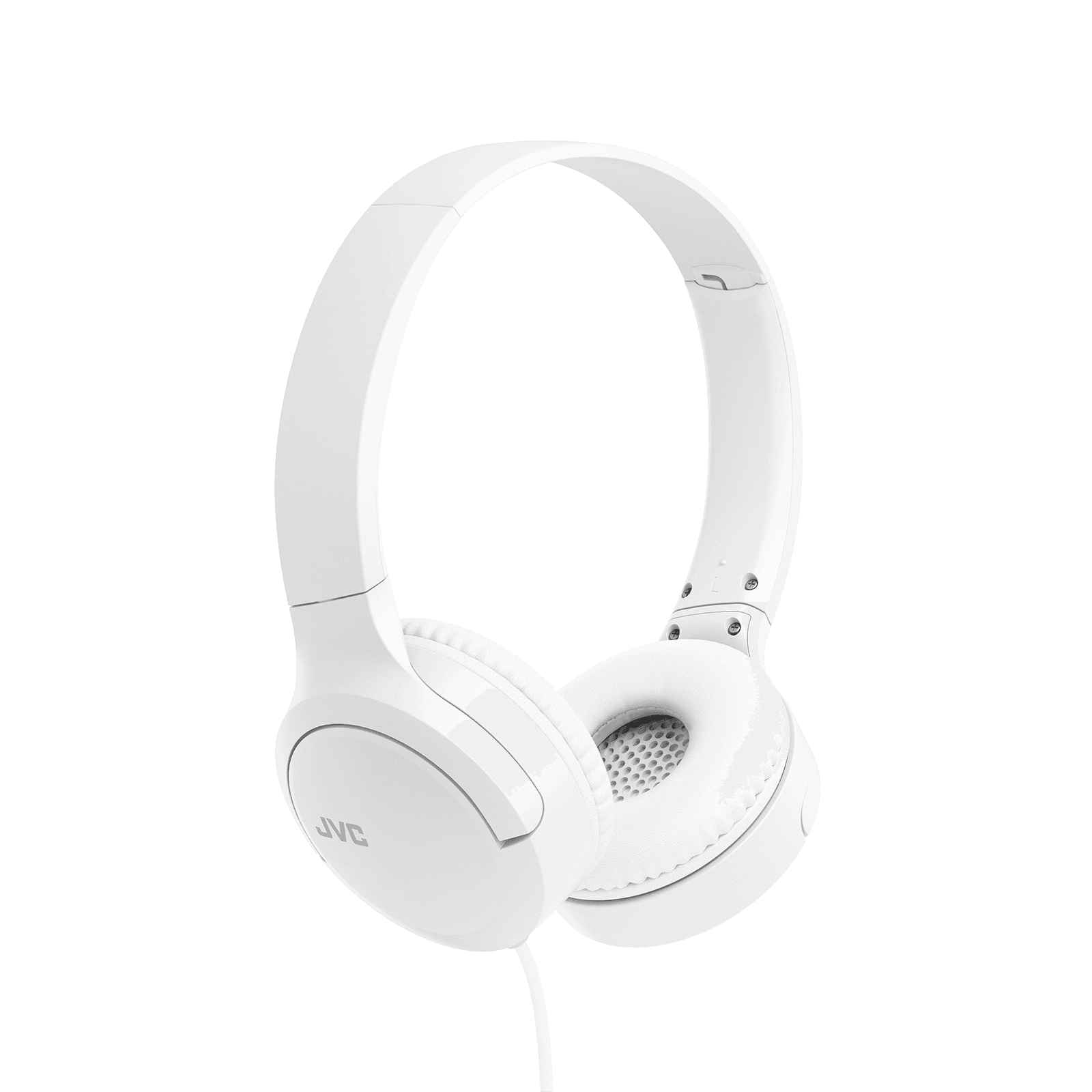 JVC JVC S33 Powerful Sound On-Ear Headphones with USB-C Low Latency Swivel earcups mic & remote (White)