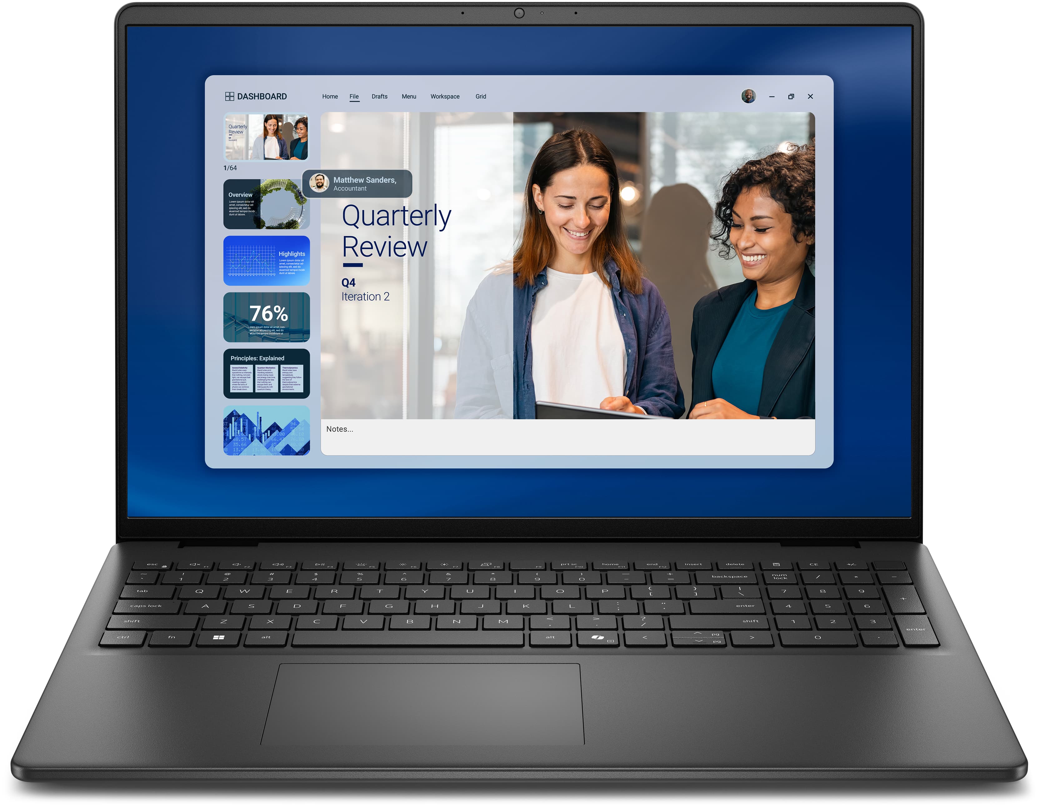 Dell Dell DC16255 16” FHD Plus Display Ryzen 7-250 16GB 512SSD Win 11 Home (Carbon Black)
