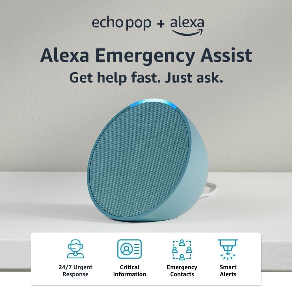 Amazon Amazon Echo Pop (1st Generation) Smart Speaker with Alexa (Midnight Teal)