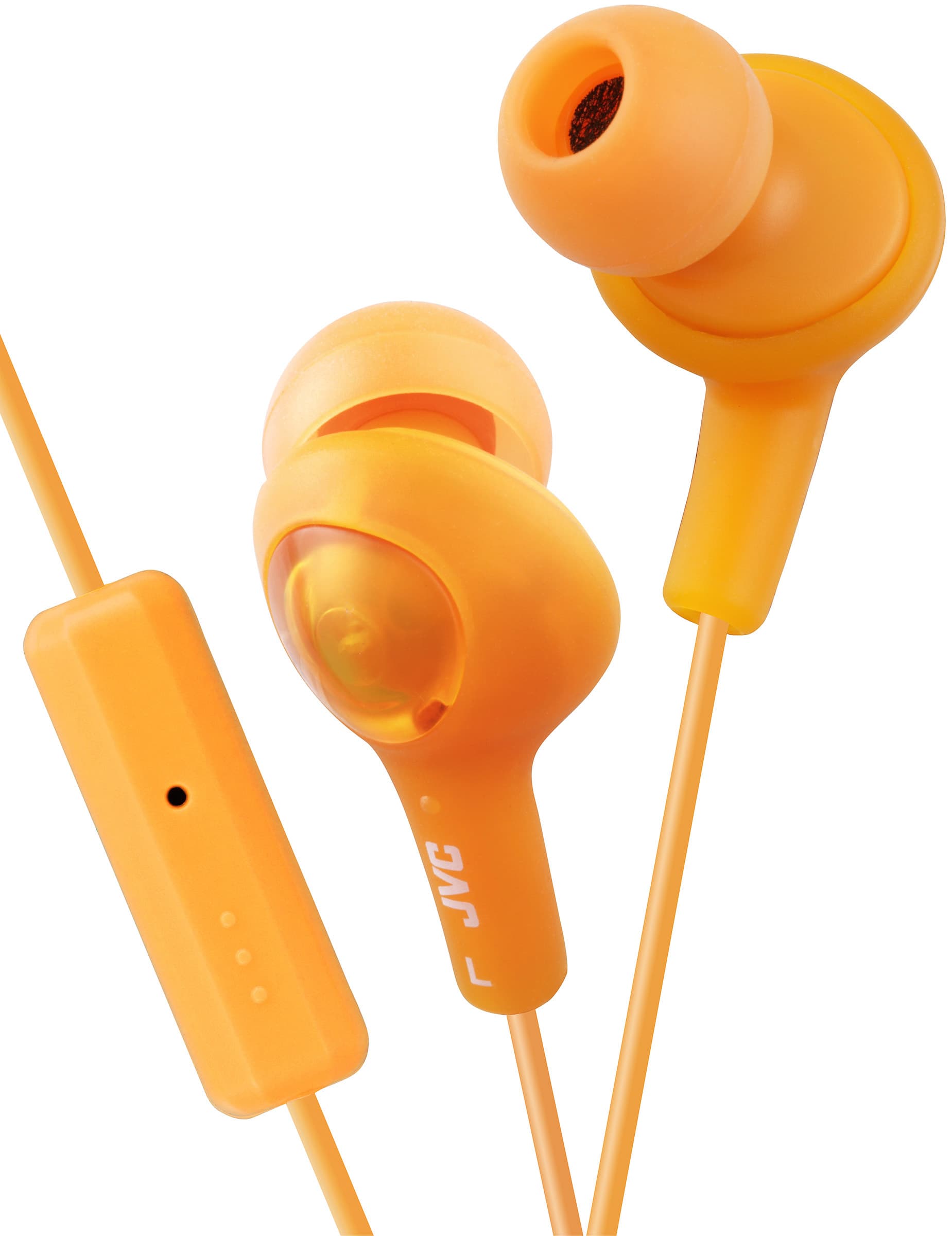JVC JVC Colorful Gumy PLUS in-ear headphones with 1-button remote and mic (Valencia Orange)