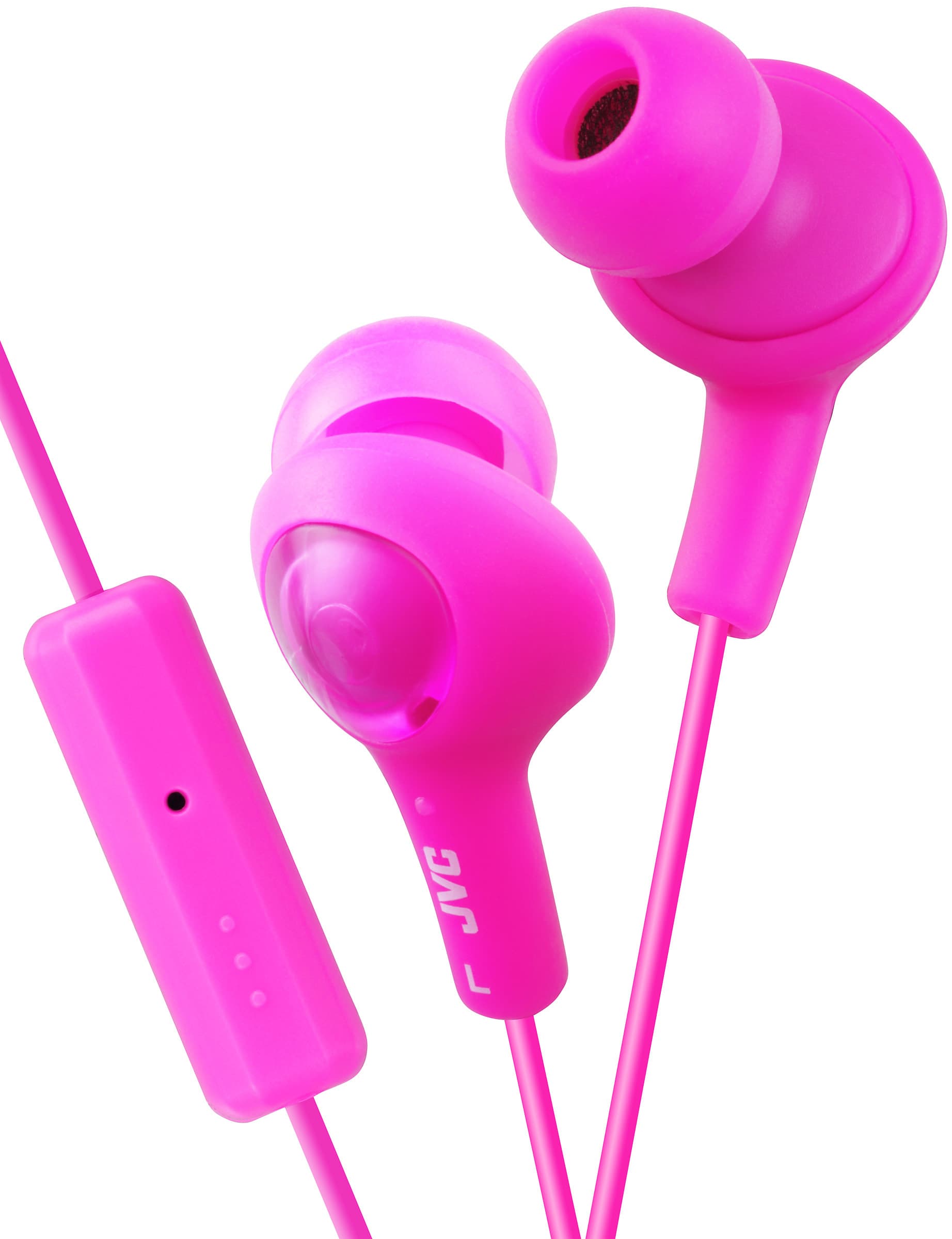 JVC JVC Colorful Gumy PLUS in-ear headphones with 1-button remote and mic (Peach Pink)