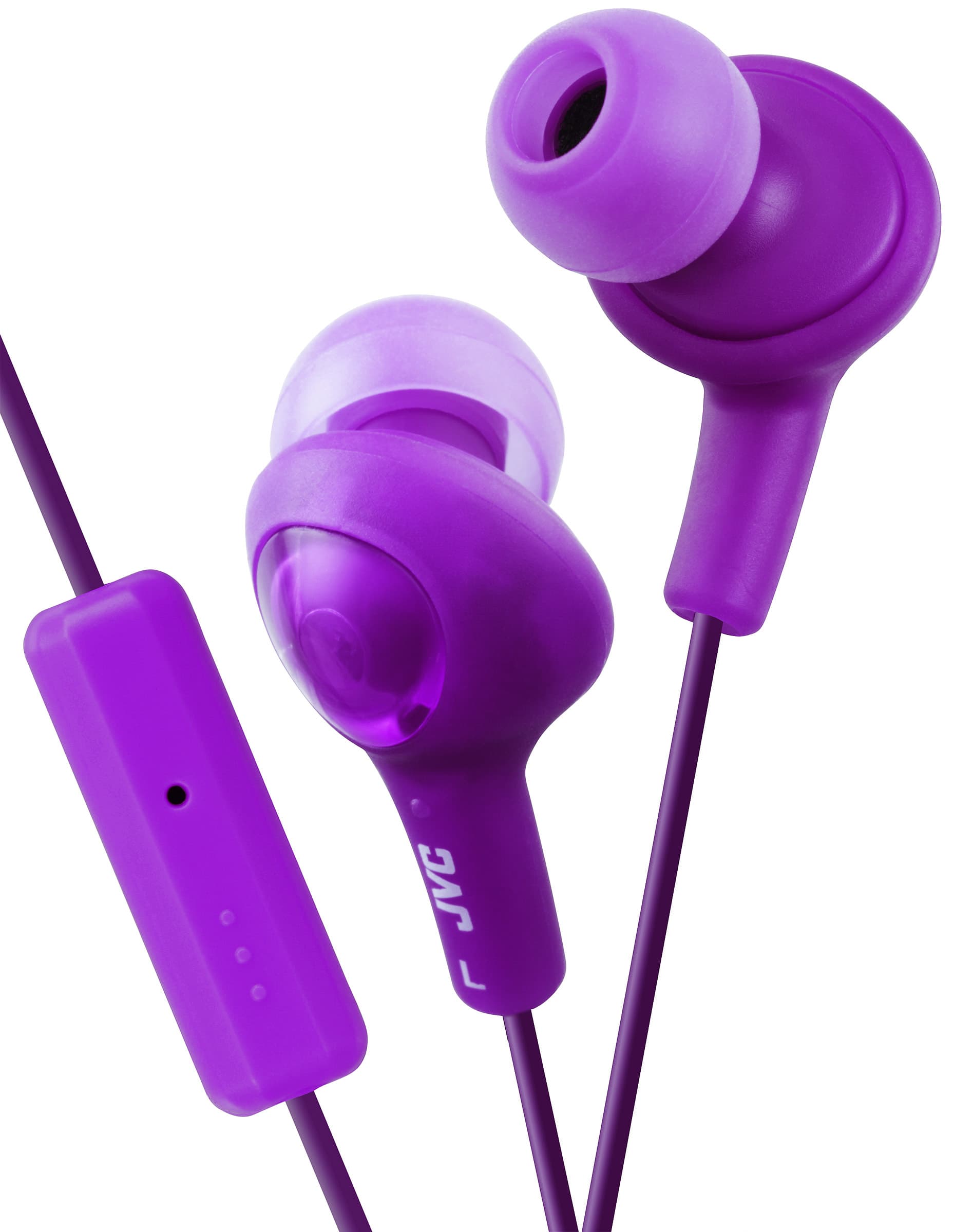 JVC JVC Colorful Gumy PLUS in-ear headphones with 1-button remote and mic (Grape Violet)