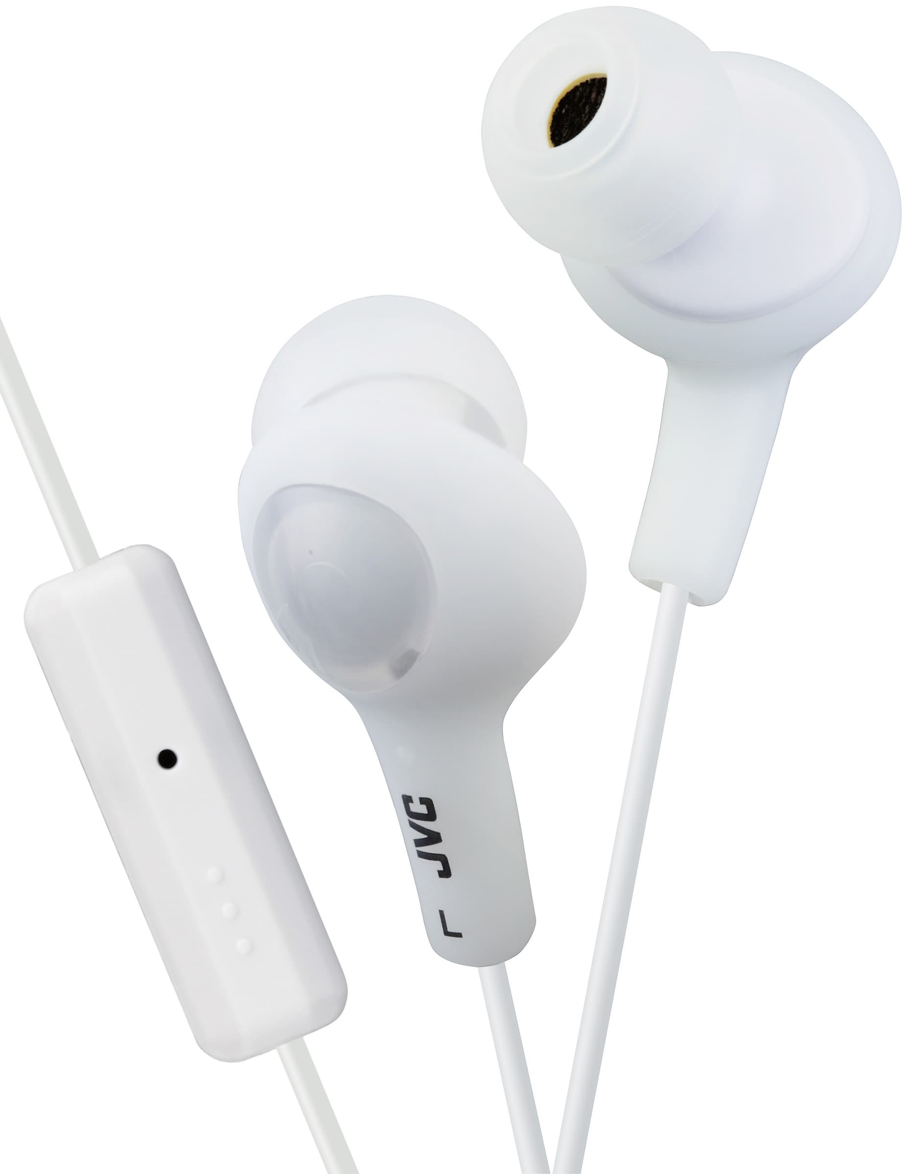 JVC JVC Colorful Gumy PLUS in-ear headphones with 1-button remote and mic (Coconut White)