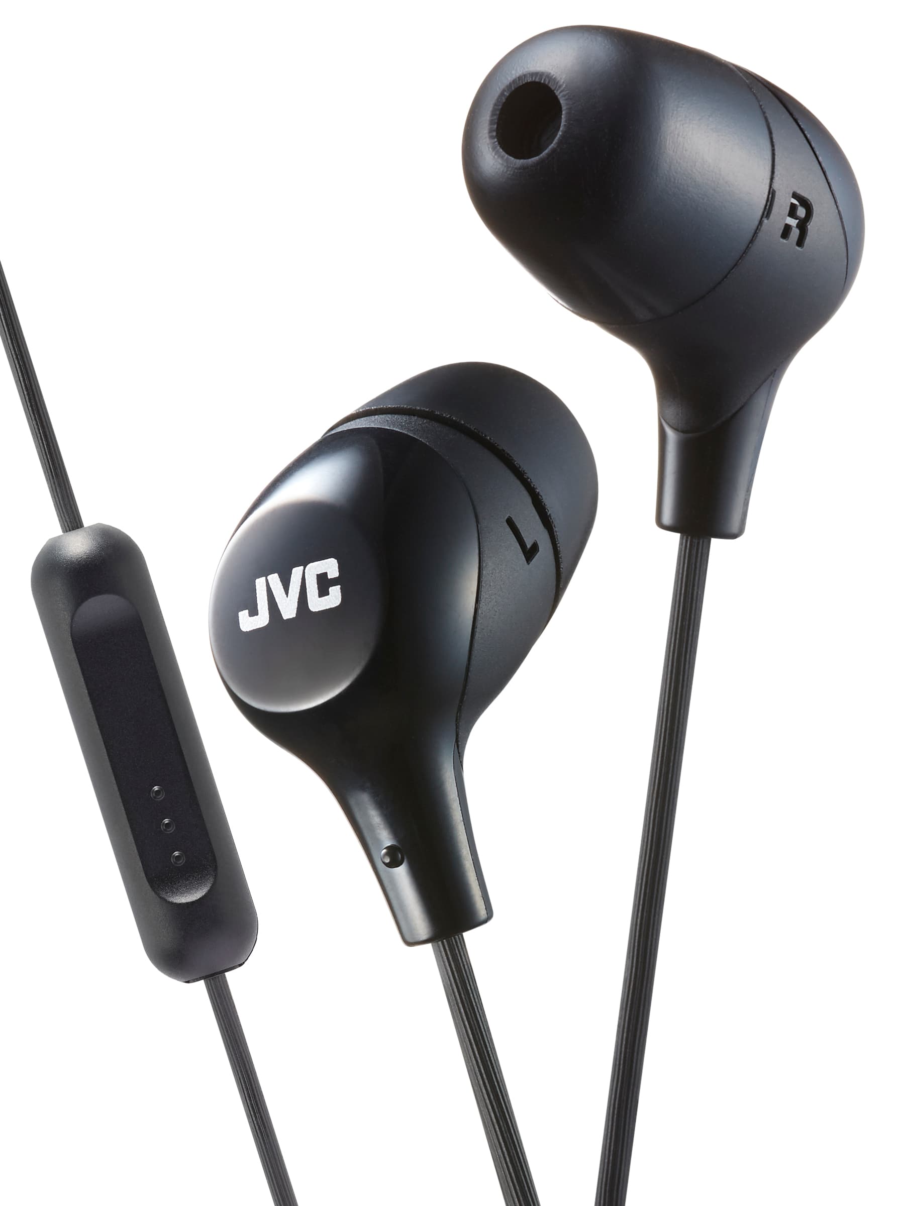 JVC JVC Marshmallow Inner ear headphones with remote & microphone (Black)