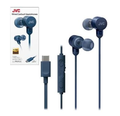 JVC JVC USB-C Wired Hi-Red Earbuds Headphones (Blue)